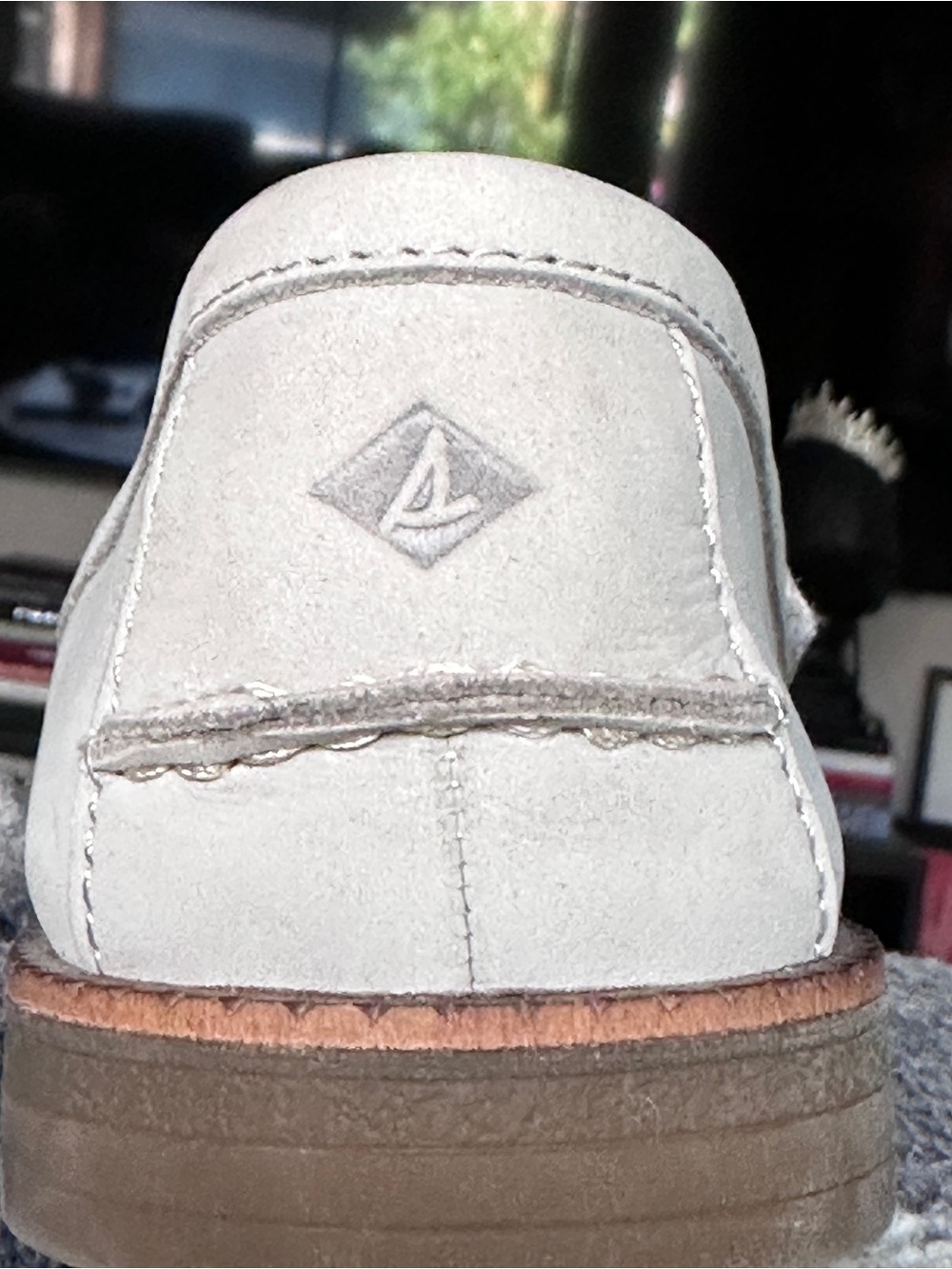 Sperry Seaport Penny Women’s 8 Light Gray Leather Loafers Classic Preppy - Picture 5 of 5